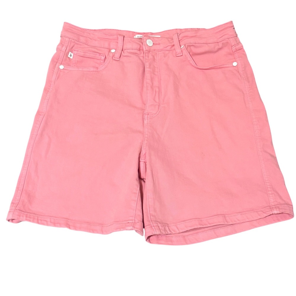 Judy Blue Pink Denim Shorts‎ Womens XL High Waisted Stretch JB150285 C-CO